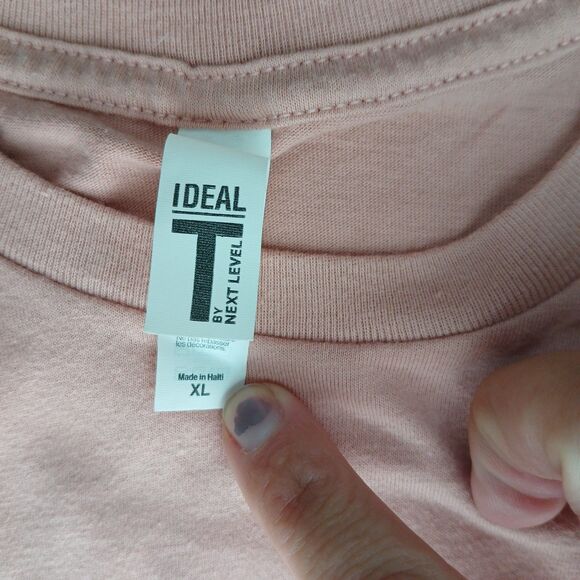 Next Level Apparel Ladies Short Sleeve Tee Ideal Crop T Shirt Size XL Pink Basic - Picture 3 of 5